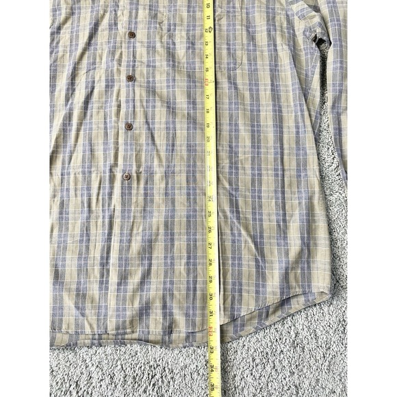 Vintage J.Crew Shirt Mens XL Green/Grey Plaid Long Sleeve Button Oarsman Work - Picture 5 of 7